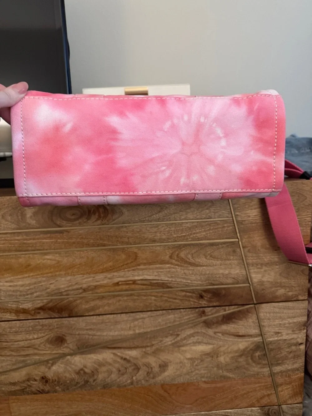 Marc Jacobs Pink Tie-Dye Canvas Medium Tote Bag - Picture 9 of 11